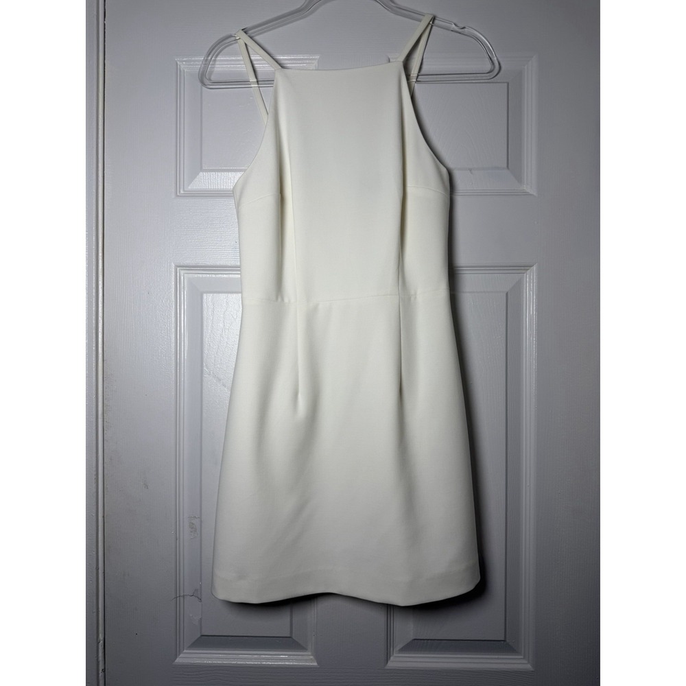 French Connection Ivory Sheath Mini Dress Cocktail Wedding Guest Size 2 - Picture 3 of 6